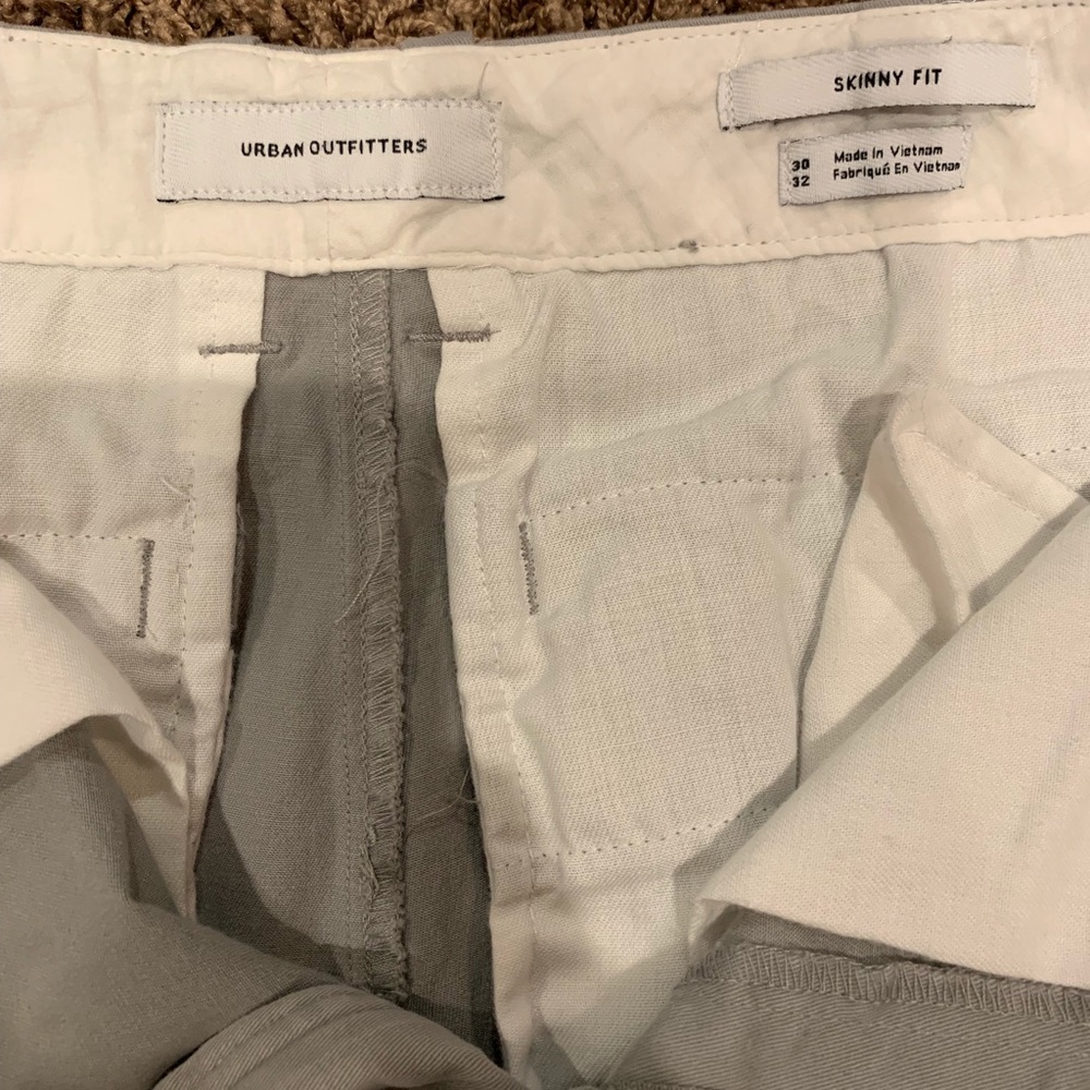 Urban outfitters skinny fit chinos size 30/32 grey